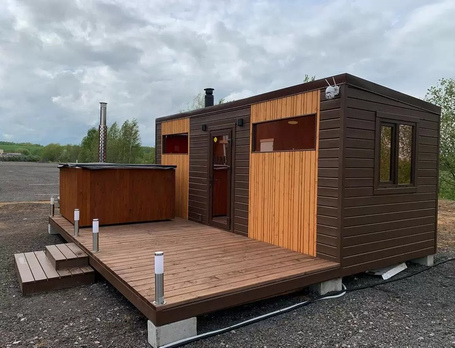 Купель Фурако Polar Spa ELITE QUATTRO 200 квадратная с интегрированной печью для 6-8 человек (термососна светлая) фото  фото - 11