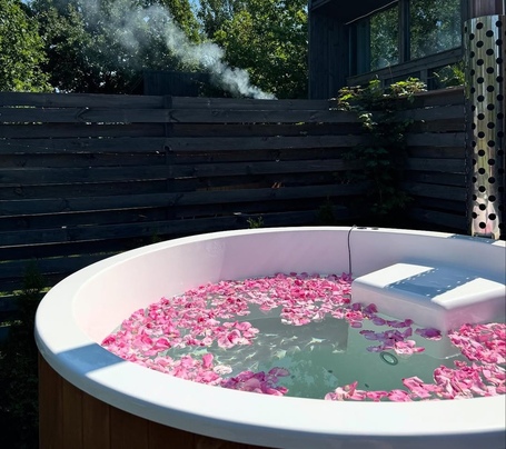 Купель Polar Spa ELITE 180 круглая с интегрированной печью для 2-4 человек (термососна светлая) фото  фото - 6
