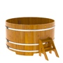 Купель BentWood круглая из лиственницы (D=1,80 м.), h=1 м. Натуральная Рустик для бани фото - 1 BentWood круглая из лиственницы (D=1,80 м.), h=1 м. Натуральная Рустик купель фото фото - 1