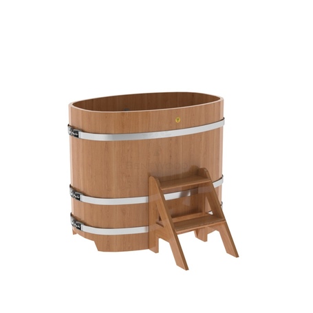 BentWood овальная из дуба (0,76х1,16 м.), h=1 м. Натуральная Премиум купель фото  фото - 1