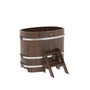 Купель BentWood овальная из дуба (0,76х1,16 м.), h=1 м. Мореная Премиум в наличии на сайте фото - 1 BentWood овальная из дуба (0,76х1,16 м.), h=1 м. Мореная Премиум купель фото фото - 1