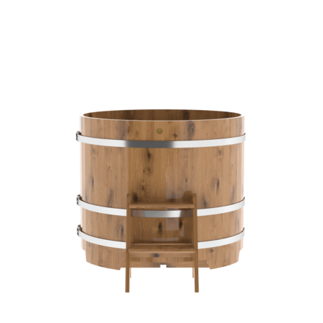 BentWood круглая из дуба (D=1,17 м.), h=1,1 м. Натуральная Премиум купель фото  фото - 4