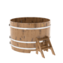Купель BentWood круглая из дуба (D=1,50 м.), h=1,1 м. Натуральная Премиум для бани фото - 1 BentWood круглая из дуба (D=1,50 м.), h=1,1 м. Натуральная Премиум купель фото фото - 1