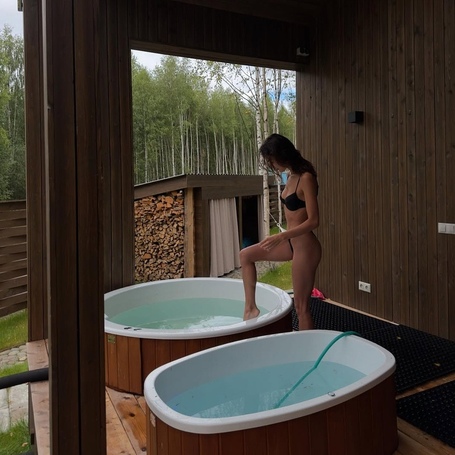 Купель Polar Spa STANDART 79 Double овальная для 1 человека (термососна светлая)  фото - 10