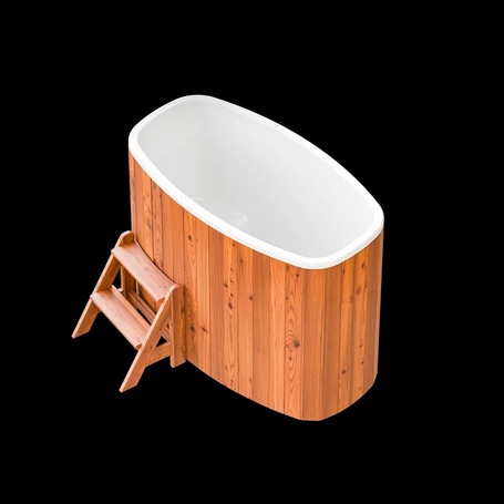 Купель Polar Spa STANDART 79 Double овальная для 1 человека (термососна светлая)  фото - 2
