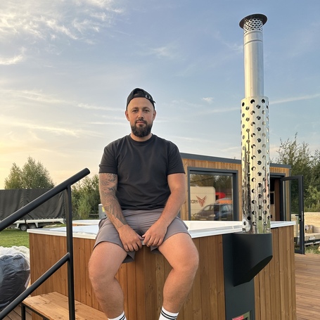 Купель Фурако Polar Spa ELITE QUATTRO 180 квадратная с интегрированной печью для 4 человек (термососна светлая) фото  фото - 8