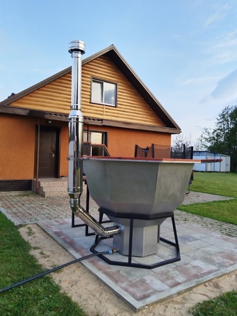 Банный чан Scandinaf Comfort 190W для 4-6 человек (нержавеющая сталь)  фото - 14